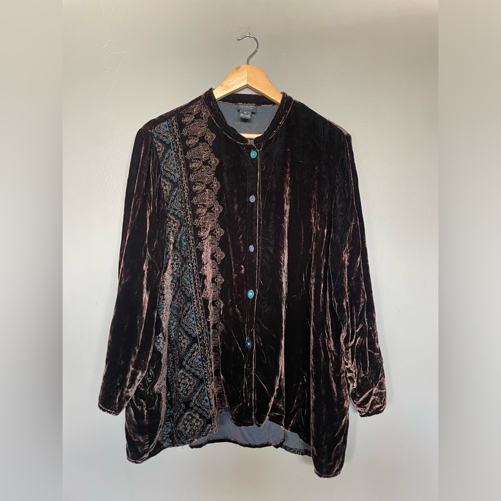 Citron Velvet top - Chocolate Brown